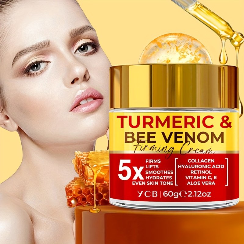 YCB Night Repair Elixir Cream – Potent 5x Firming Fusion of Turmeric, Bee Venom & Collagen for Overnight Rejuvenation & Skin Resilience 60g